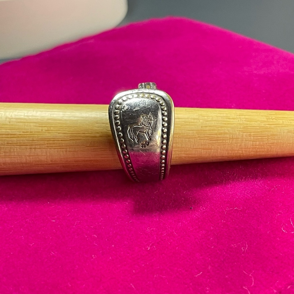 Vintage Sagittarius Spoon Ring